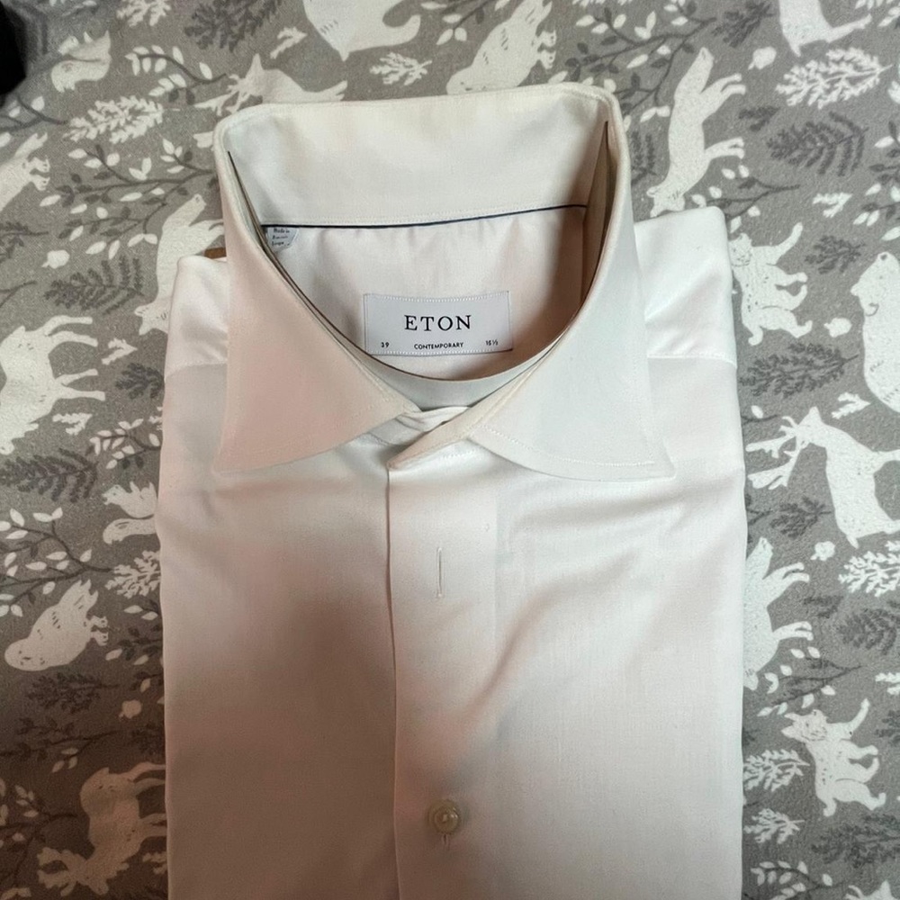 Eton Contemporary white button down shirt long sleeve.